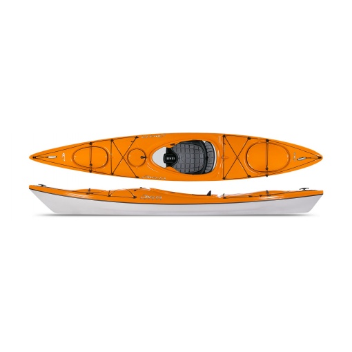 Strap yourself in for a beautiful ride in the Delta 12s Lightweight Touring Kayak. With enough storage to please the overnight camper and playful for the advanced paddlers can have a ball in the surf. Made in Canada from thermo-formed ABS plastic to achieve composite like weight and strength.