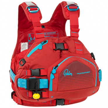 Palm Extrem PFD. Women's cut version of the front opening White Water or instructor's Guide's Jacket