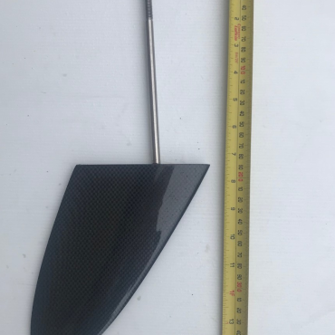 Underslung Rudder Blade Drummer- full length with Horizontally aligned blade and tape measure