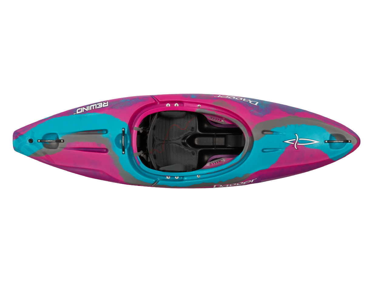 Top View of Dagger Aurora Extra Small Kid's Kayak. The Colour is Aurora