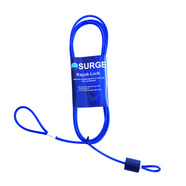 Surge 4 metre Lockable Cable, Showing Both end loops and locking Bobble