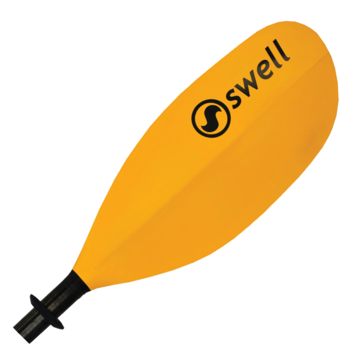 Picture of a single Right Hand Paddle Blade for the yellow version of the swell gemini paddle