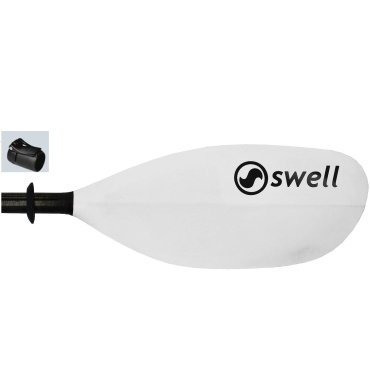 Picture of a single Right Hand Paddle Blade for the White version of the swell gemini paddle also includes the joiner