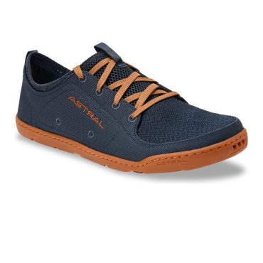 Astral Footwear Loyak Mens Navy Brown Angle Front top quarter view